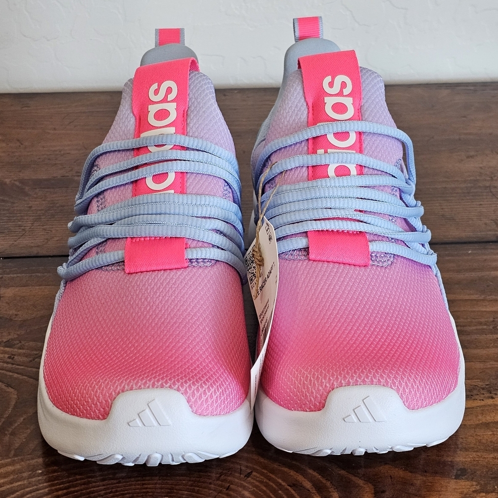 Adidas Slip On Big Girl's Sneakers/shoes Pink/Light Blue/Purple NWOB Size 6 - Picture 2 of 6